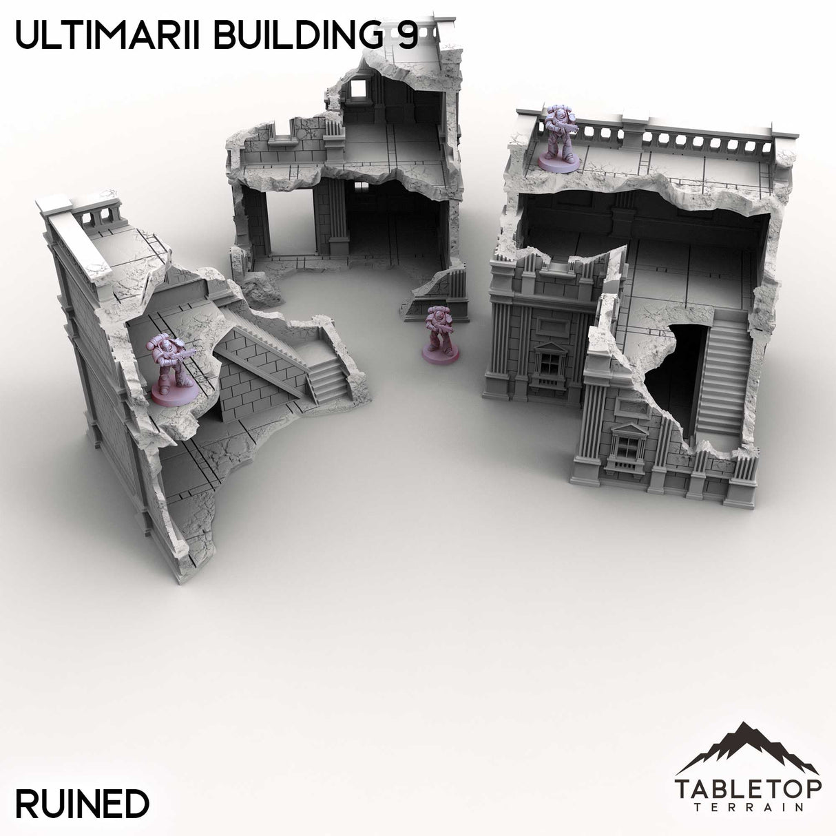 Tabletop Terrain Building Ruined / 32mm Ultimarii Building 9