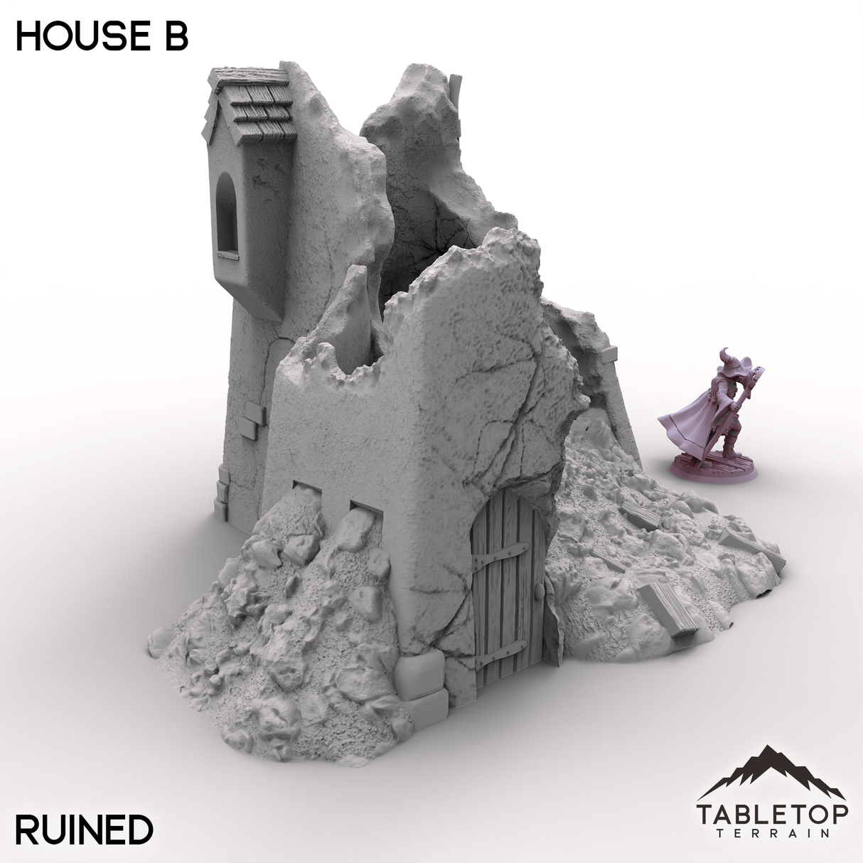 Tabletop Terrain Building Ruined / 32mm Vexed Village - House B