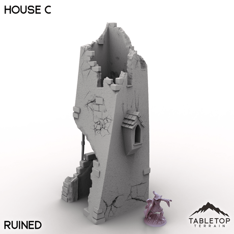Tabletop Terrain Building Ruined / 32mm Vexed Village - House C