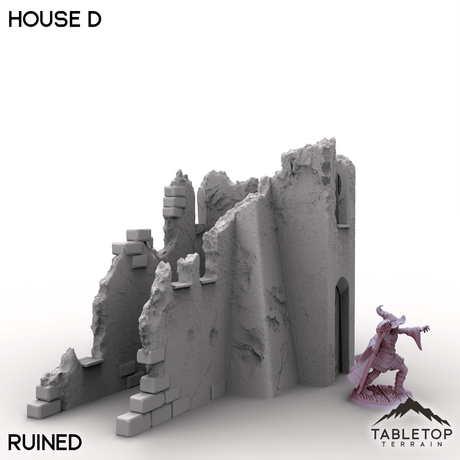 Tabletop Terrain Building Ruined / 32mm Vexed Village - House D