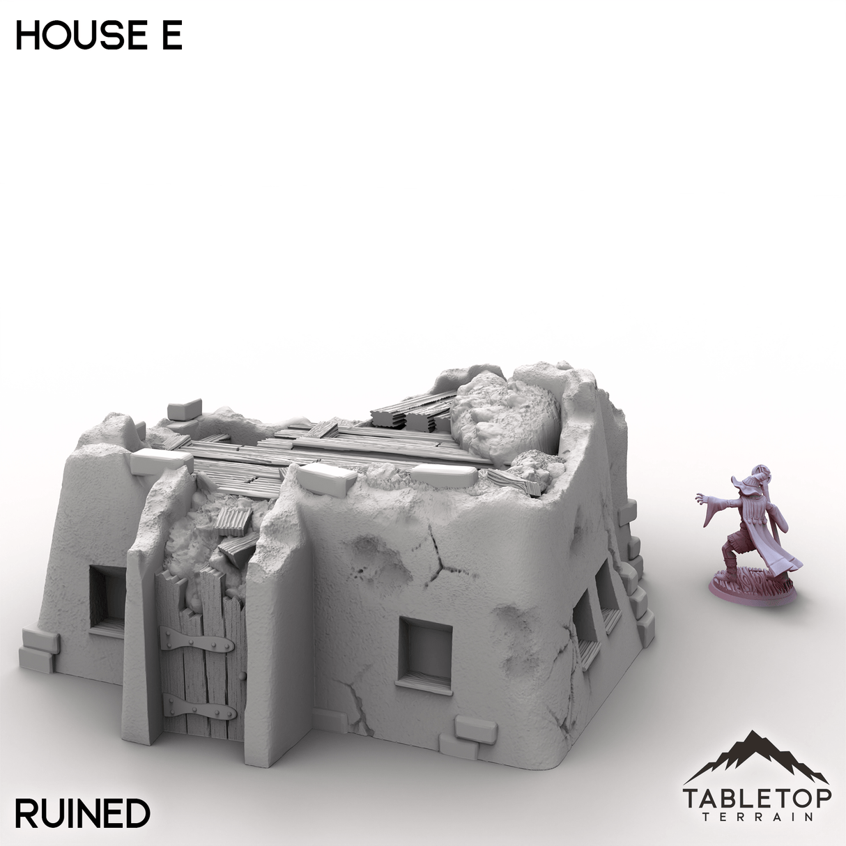 Tabletop Terrain Building Ruined / 32mm Vexed Village - House E