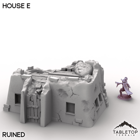 Tabletop Terrain Building Ruined / 32mm Vexed Village - House E