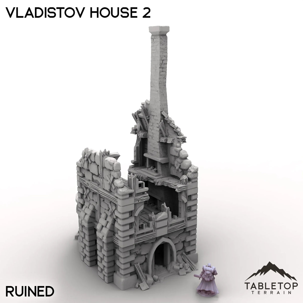 Tabletop Terrain Building Ruined / 32mm Vladistov House 2