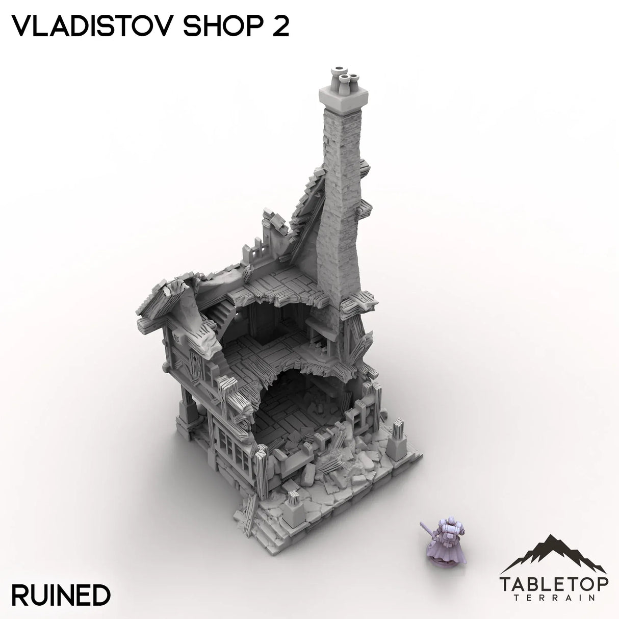 Tabletop Terrain Building Ruined / 32mm Vladistov Shop 2