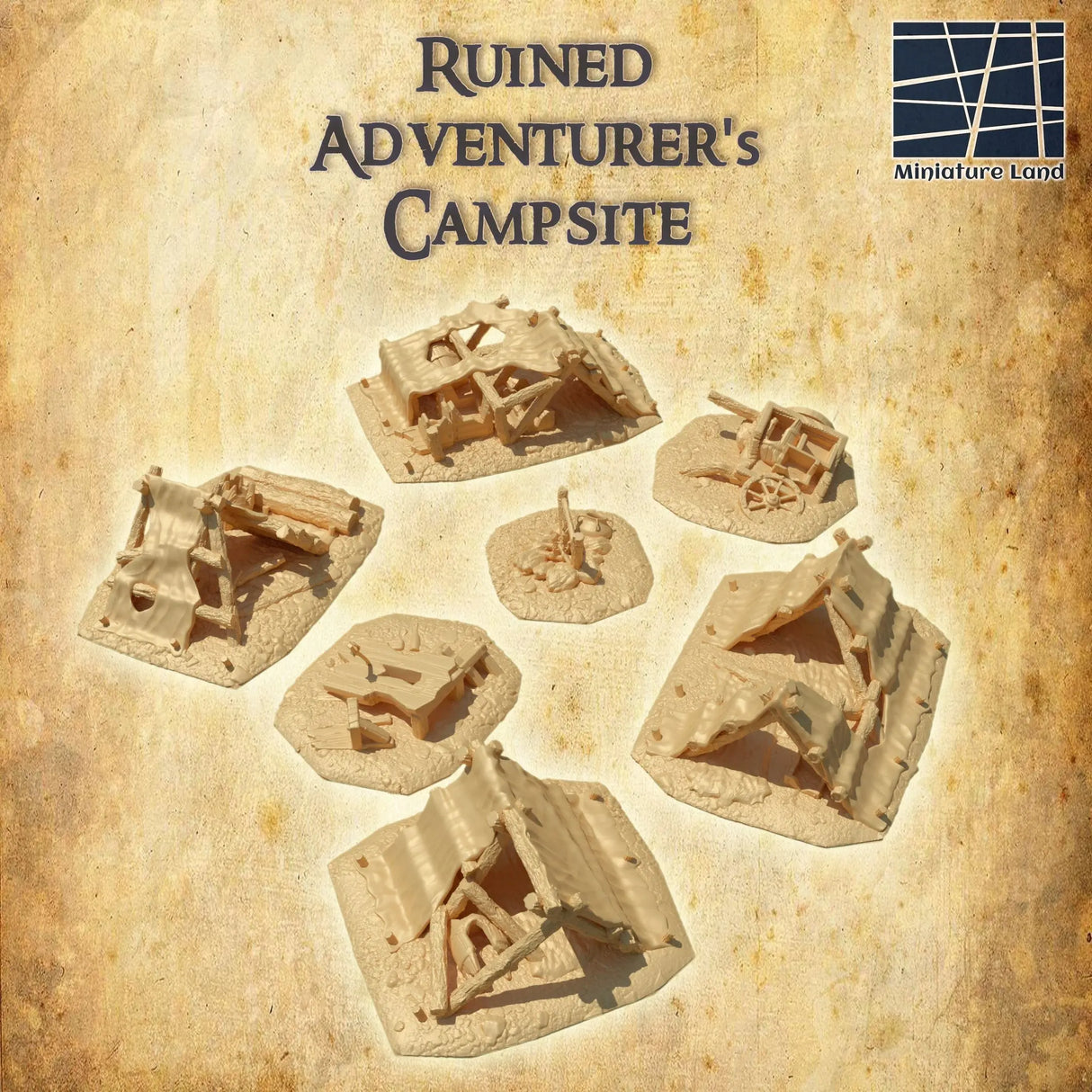 Tabletop Terrain Building Ruined Adventurer's Campsite