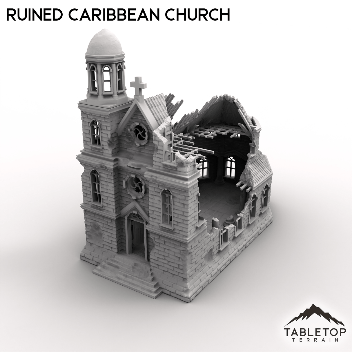 Tabletop Terrain Building Ruined Caribbean Church
