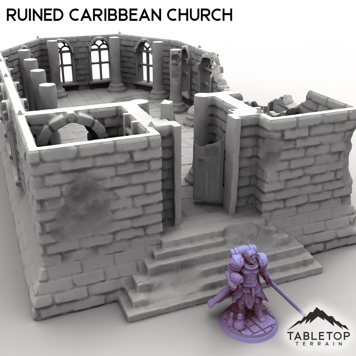 Tabletop Terrain Building Ruined Caribbean Church