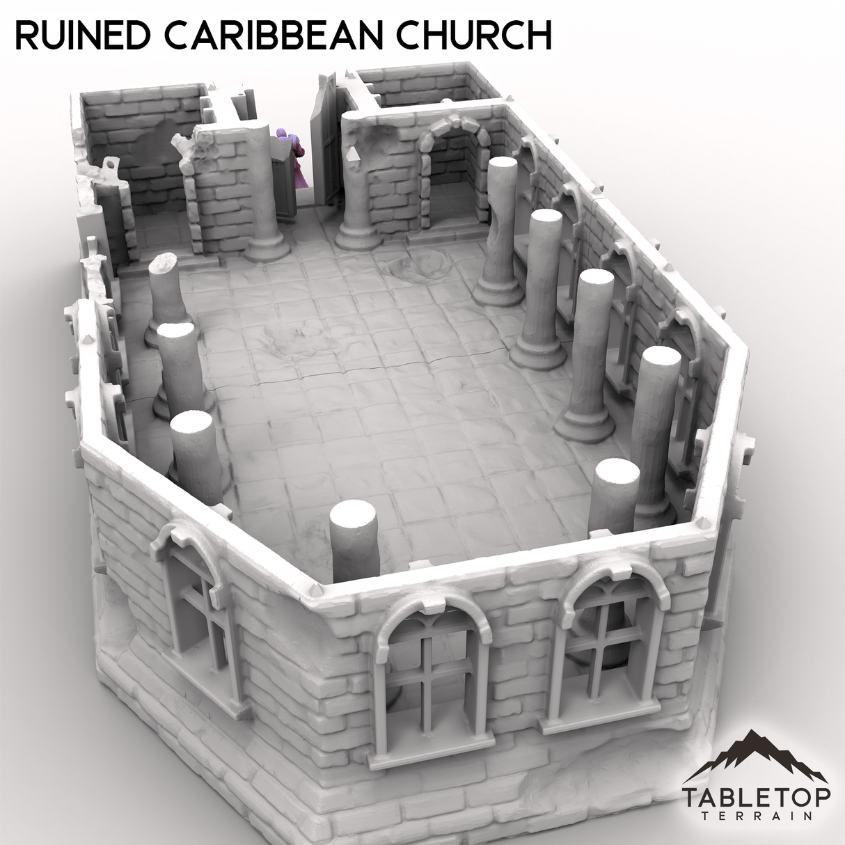 Tabletop Terrain Building Ruined Caribbean Church