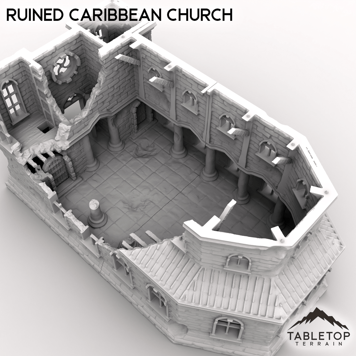 Tabletop Terrain Building Ruined Caribbean Church