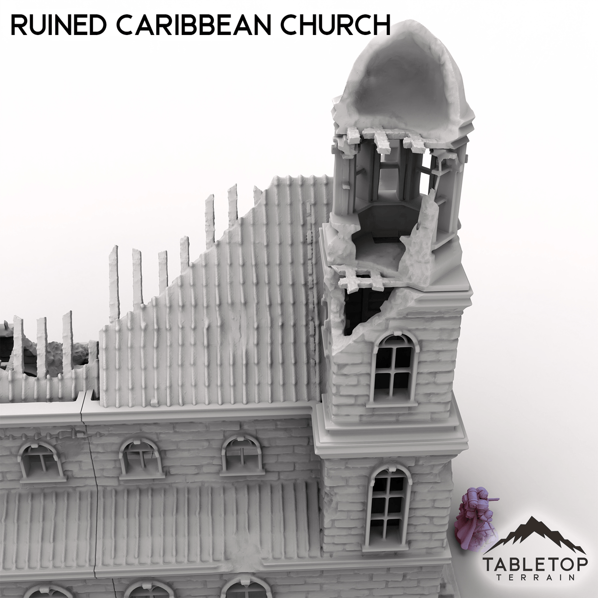 Tabletop Terrain Building Ruined Caribbean Church