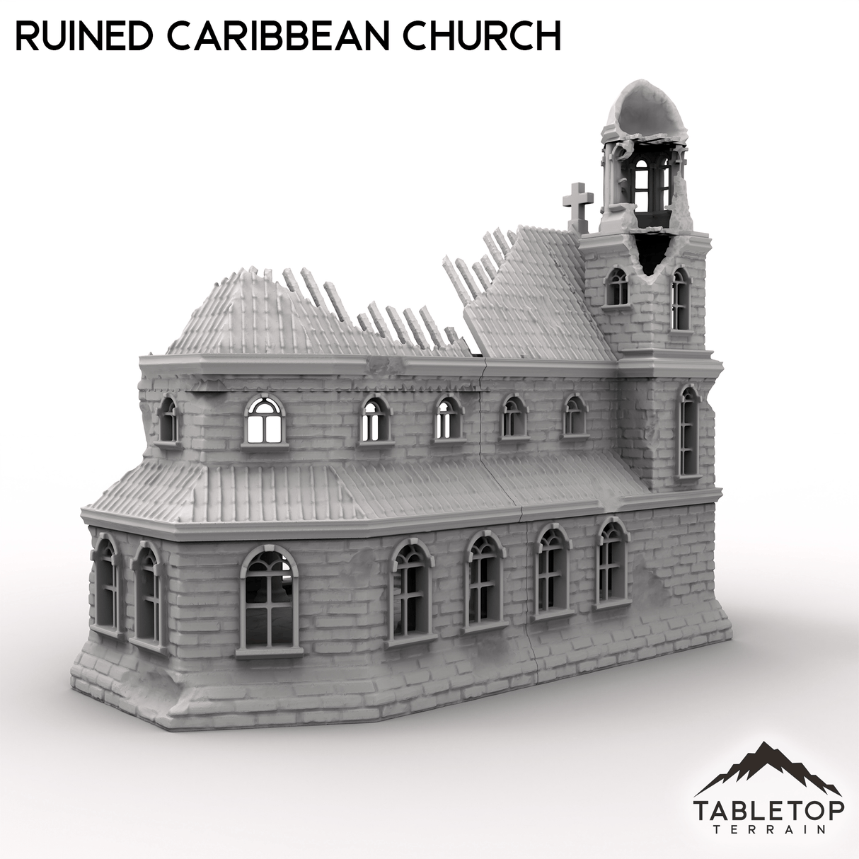 Tabletop Terrain Building Ruined Caribbean Church
