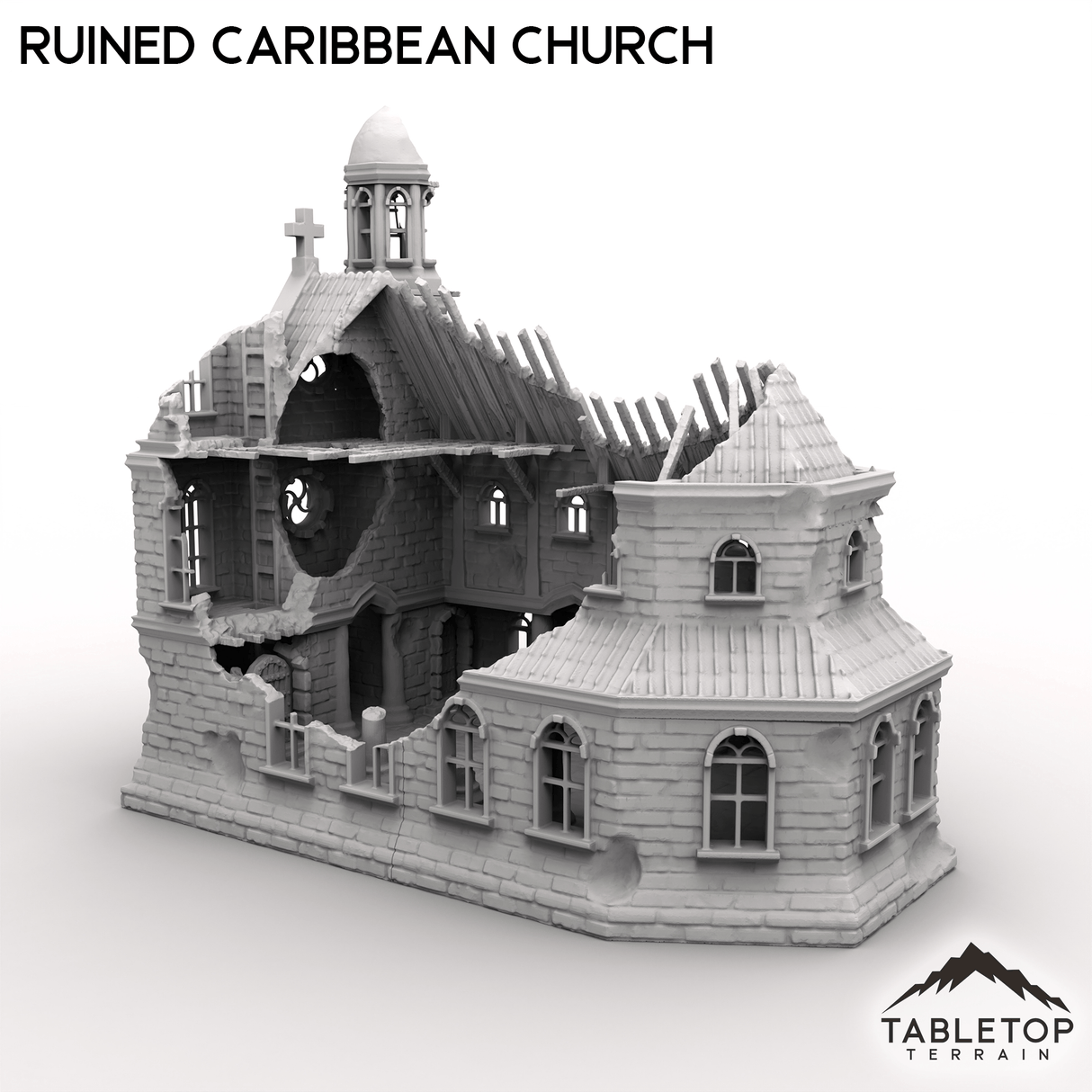 Tabletop Terrain Building Ruined Caribbean Church