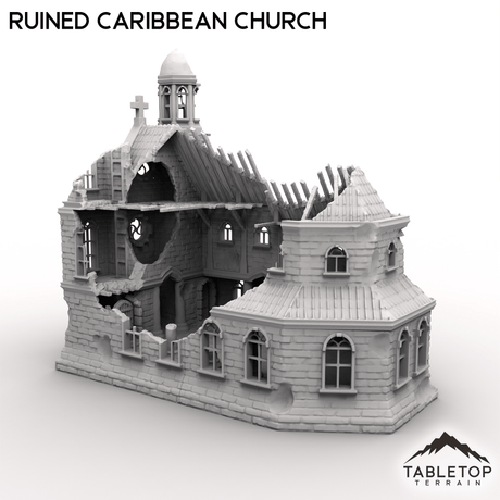 Tabletop Terrain Building Ruined Caribbean Church