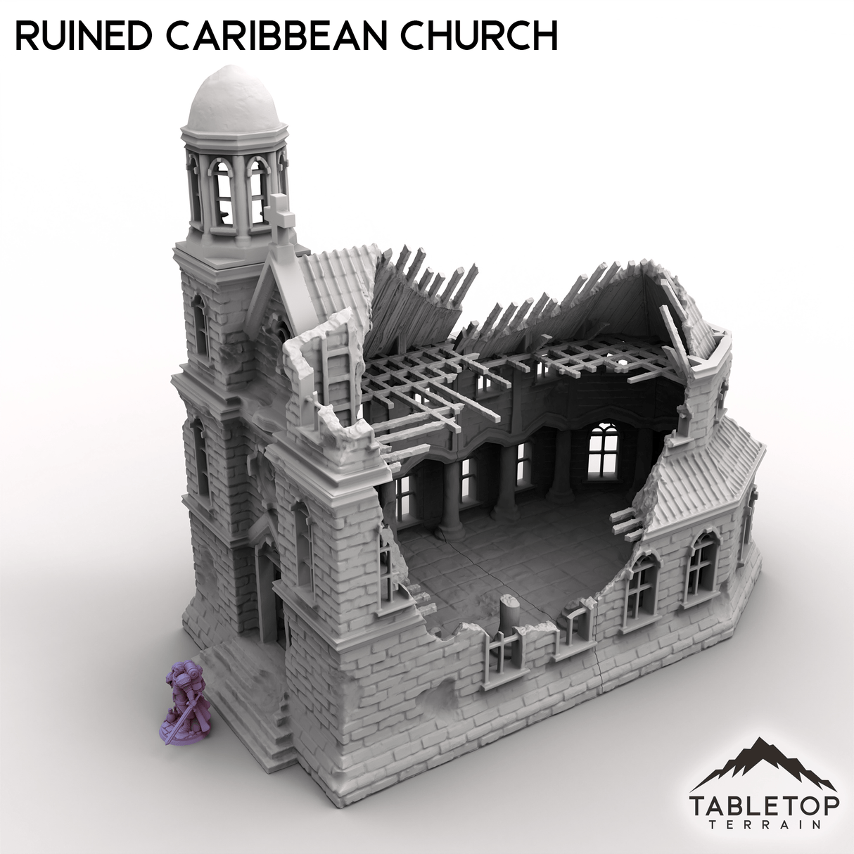 Tabletop Terrain Building Ruined Caribbean Church