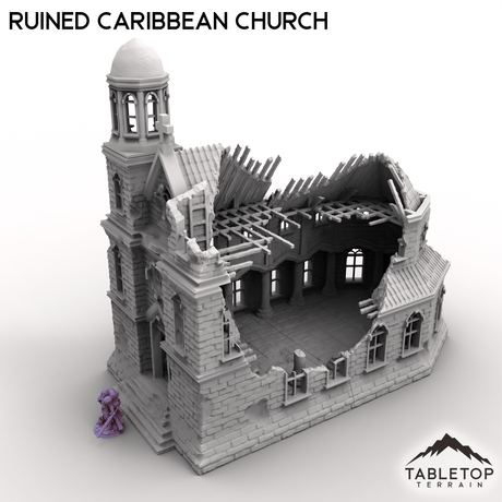 Tabletop Terrain Building Ruined Caribbean Church