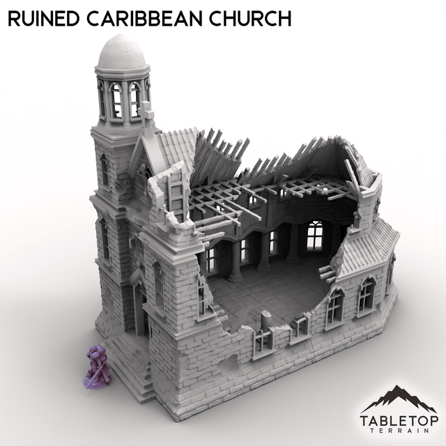 Tabletop Terrain Building Ruined Caribbean Church