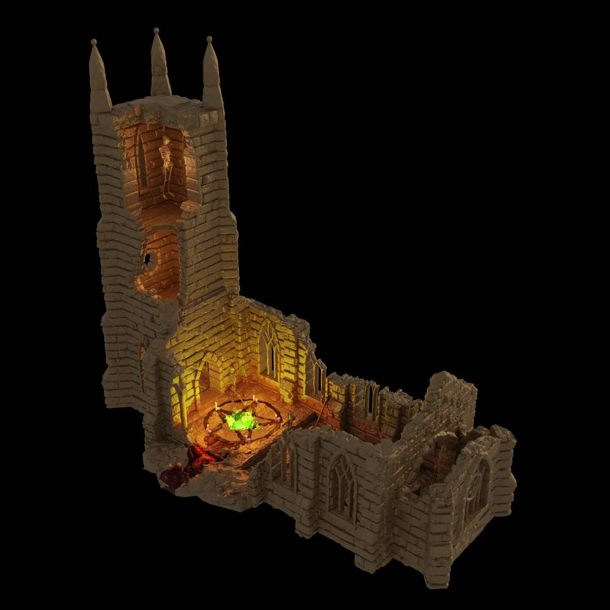Tabletop Terrain Building Ruined Cultist Church