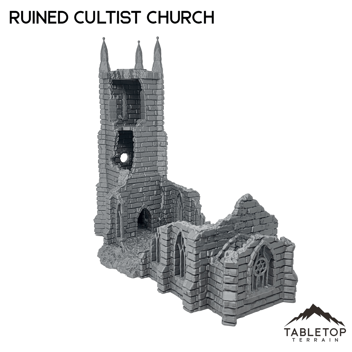 Tabletop Terrain Building Ruined Cultist Church