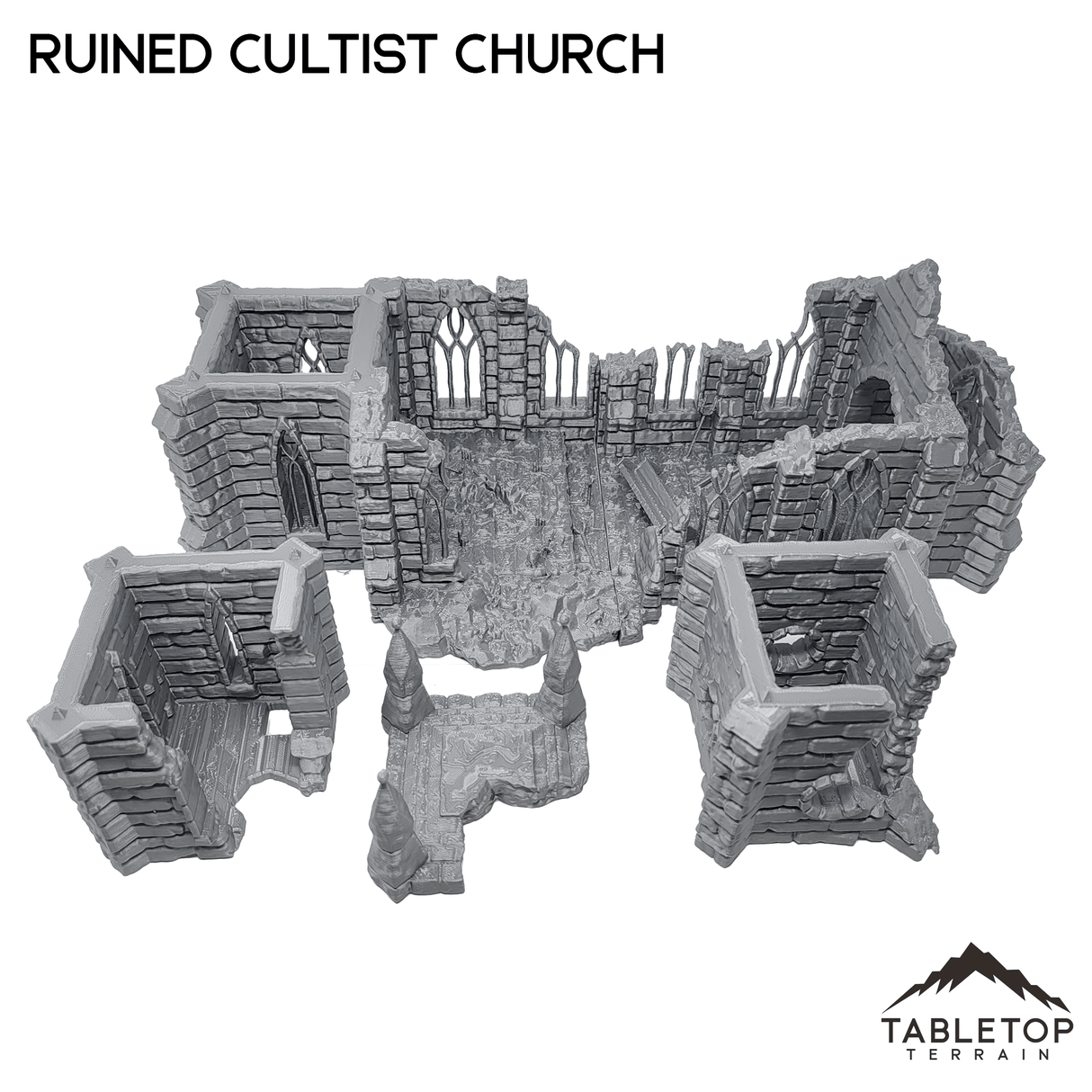 Tabletop Terrain Building Ruined Cultist Church