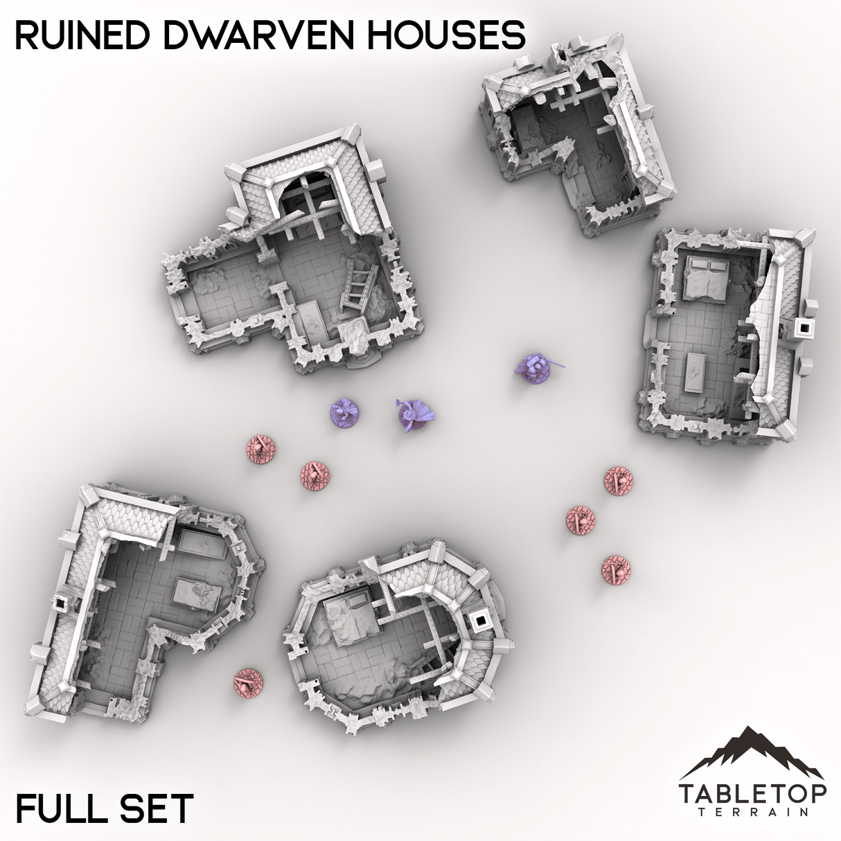 Tabletop Terrain Building Ruined Dwarven Houses