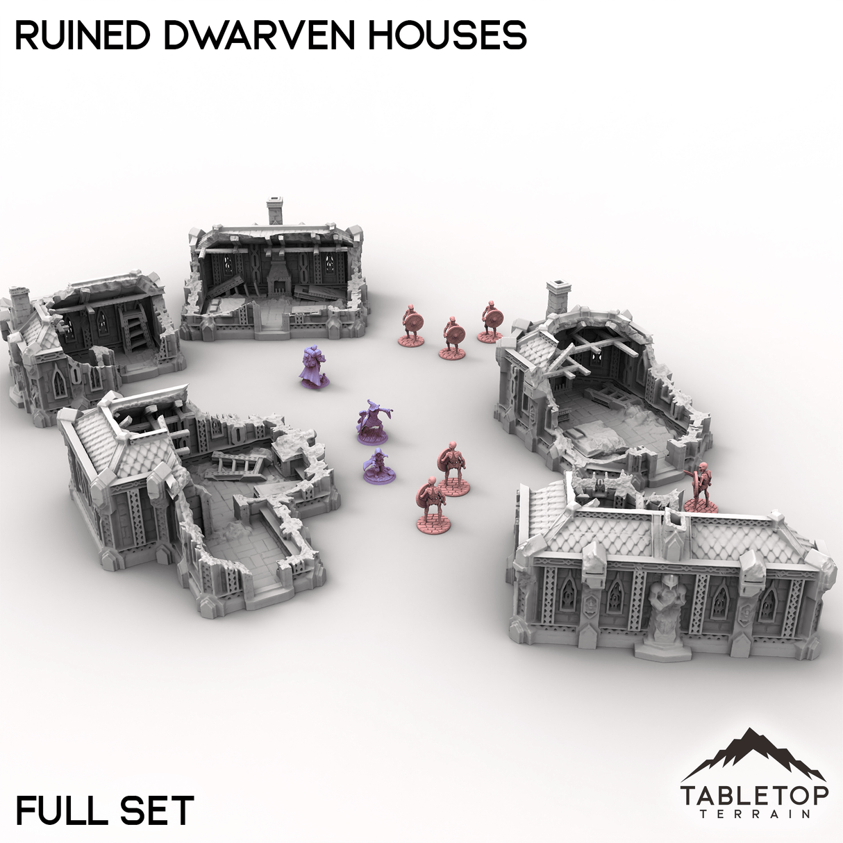Tabletop Terrain Building Ruined Dwarven Houses