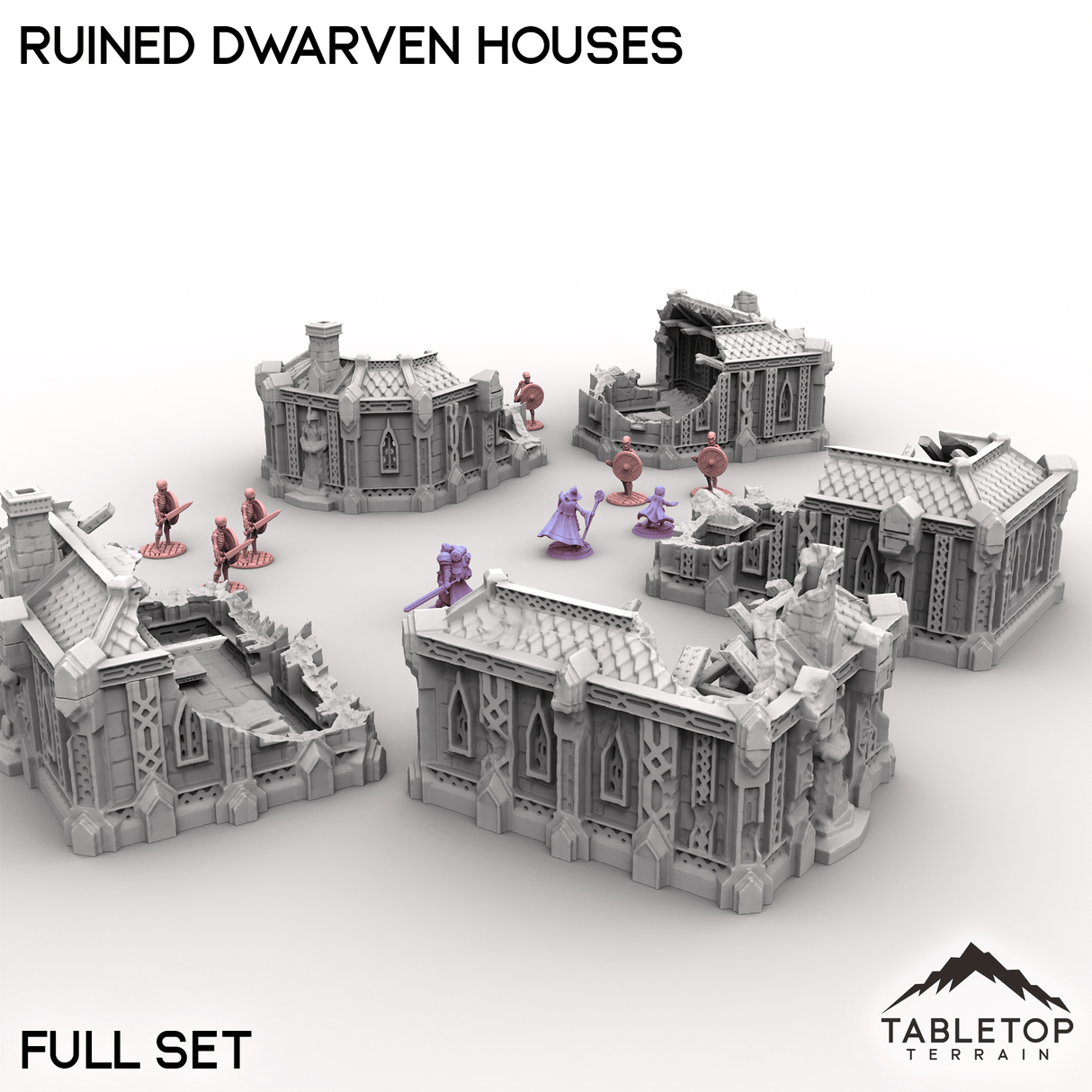 Tabletop Terrain Building Ruined Dwarven Houses