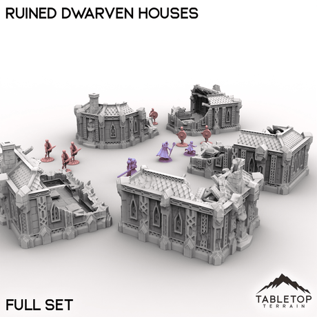 Tabletop Terrain Building Ruined Dwarven Houses