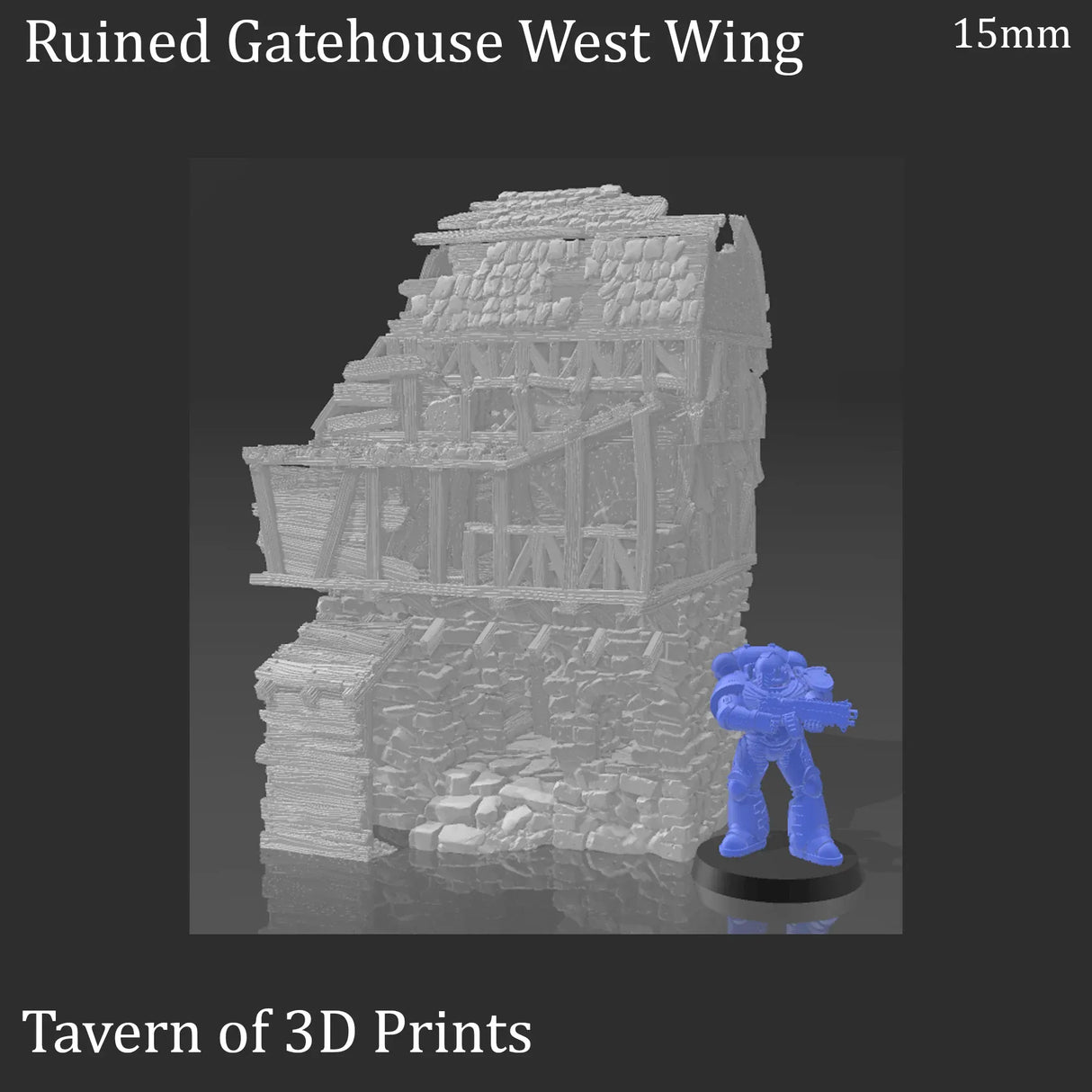 Tabletop Terrain Building Ruined Gatehouse - Fantasy Building