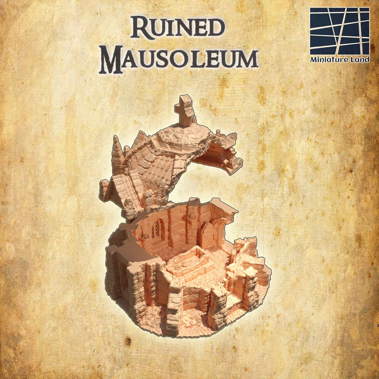 Tabletop Terrain Building Ruined Mausoleum
