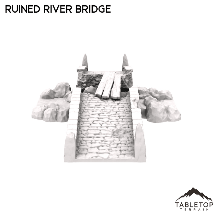 Tabletop Terrain Building Ruined River Bridge