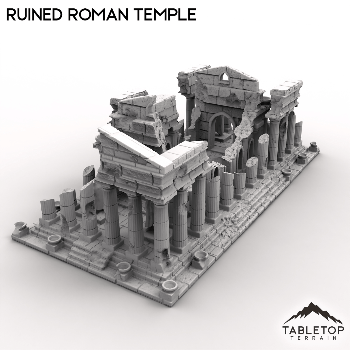 Tabletop Terrain Building Ruined Roman Temple