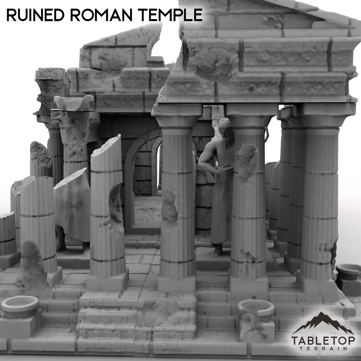 Tabletop Terrain Building Ruined Roman Temple