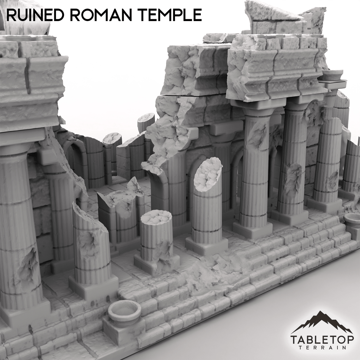 Tabletop Terrain Building Ruined Roman Temple