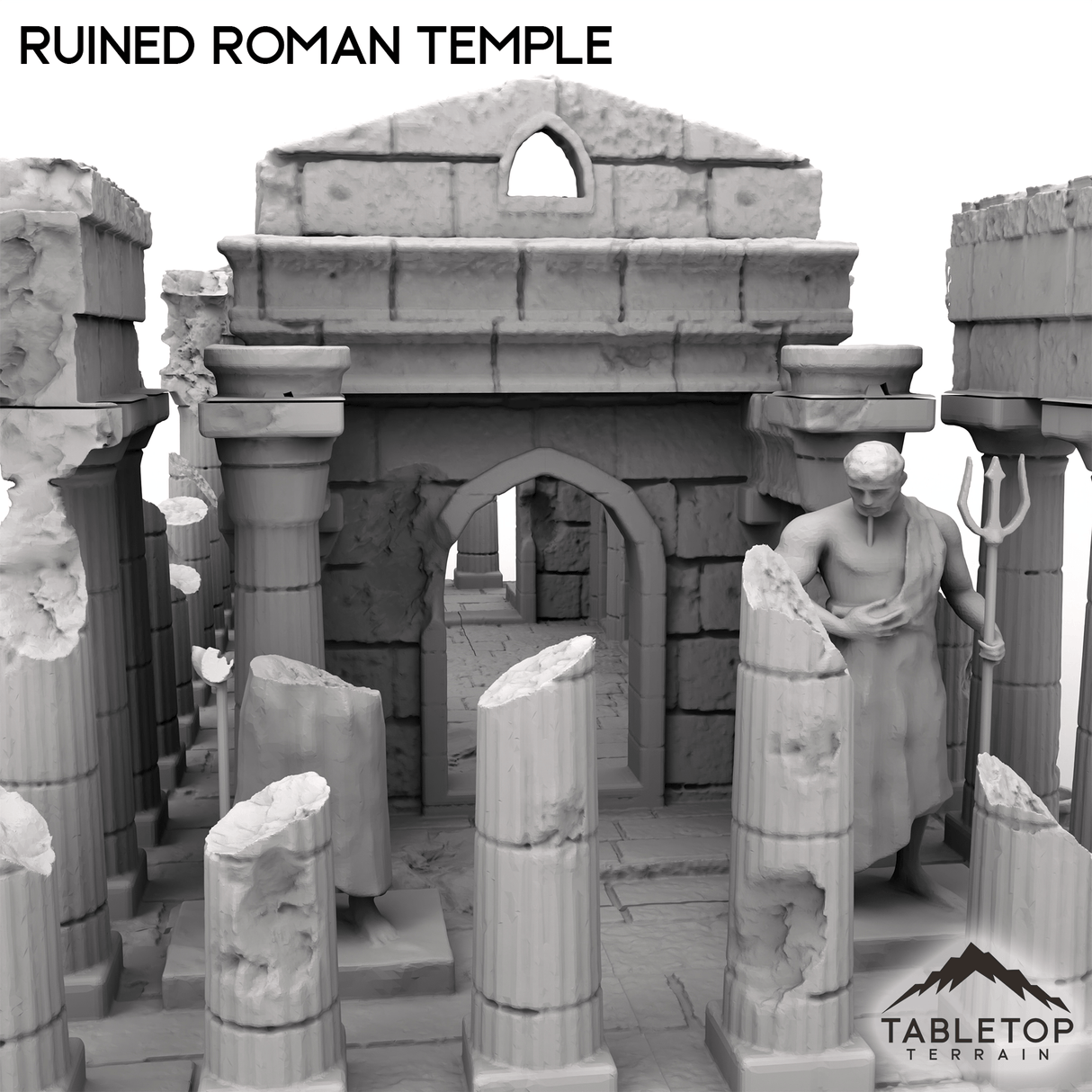 Tabletop Terrain Building Ruined Roman Temple