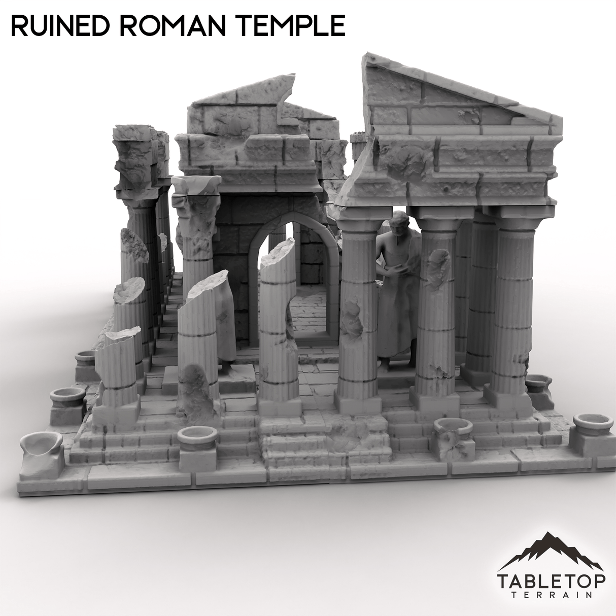 Tabletop Terrain Building Ruined Roman Temple