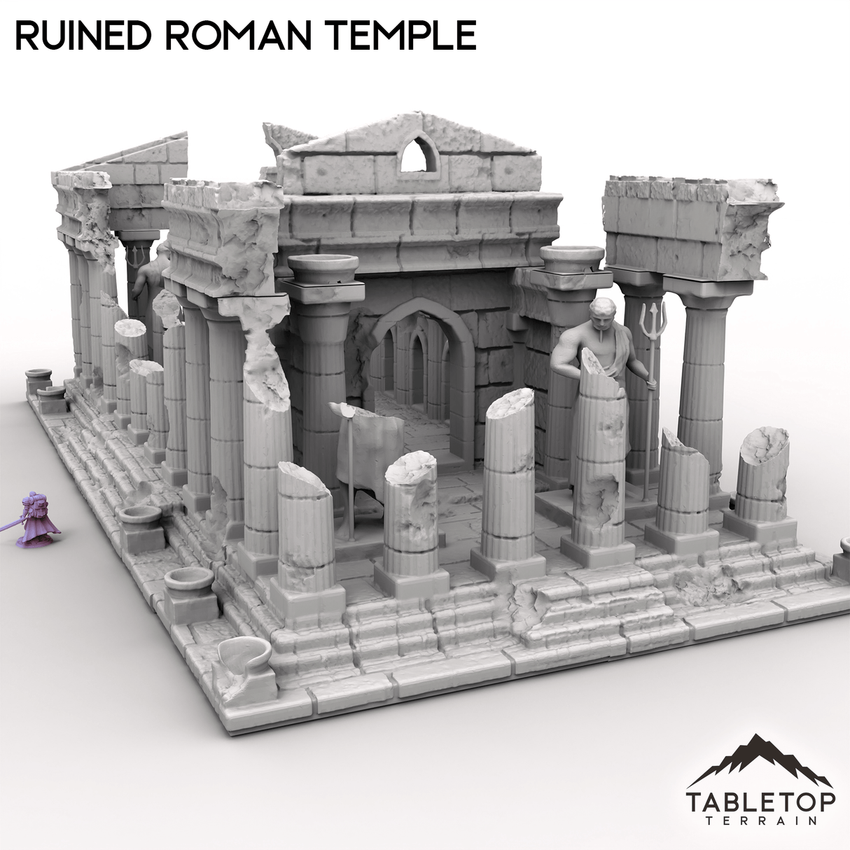 Tabletop Terrain Building Ruined Roman Temple