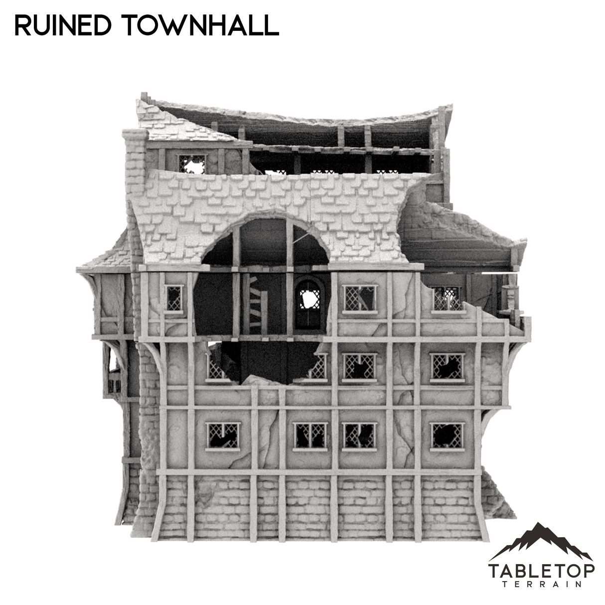 Tabletop Terrain Building Ruined Townhall