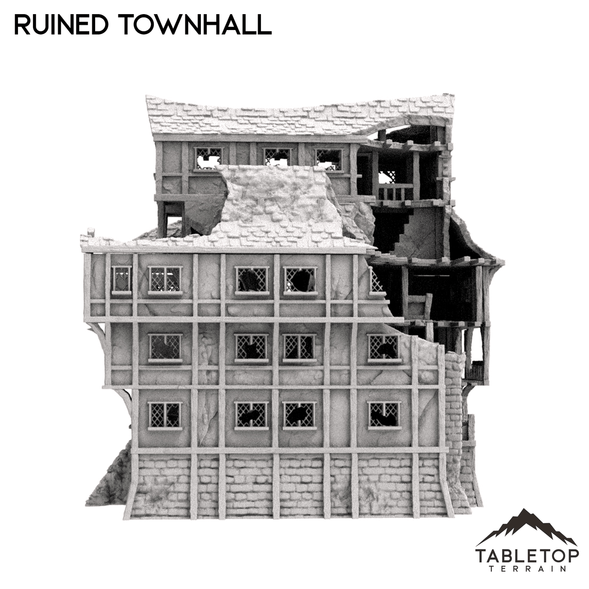 Tabletop Terrain Building Ruined Townhall