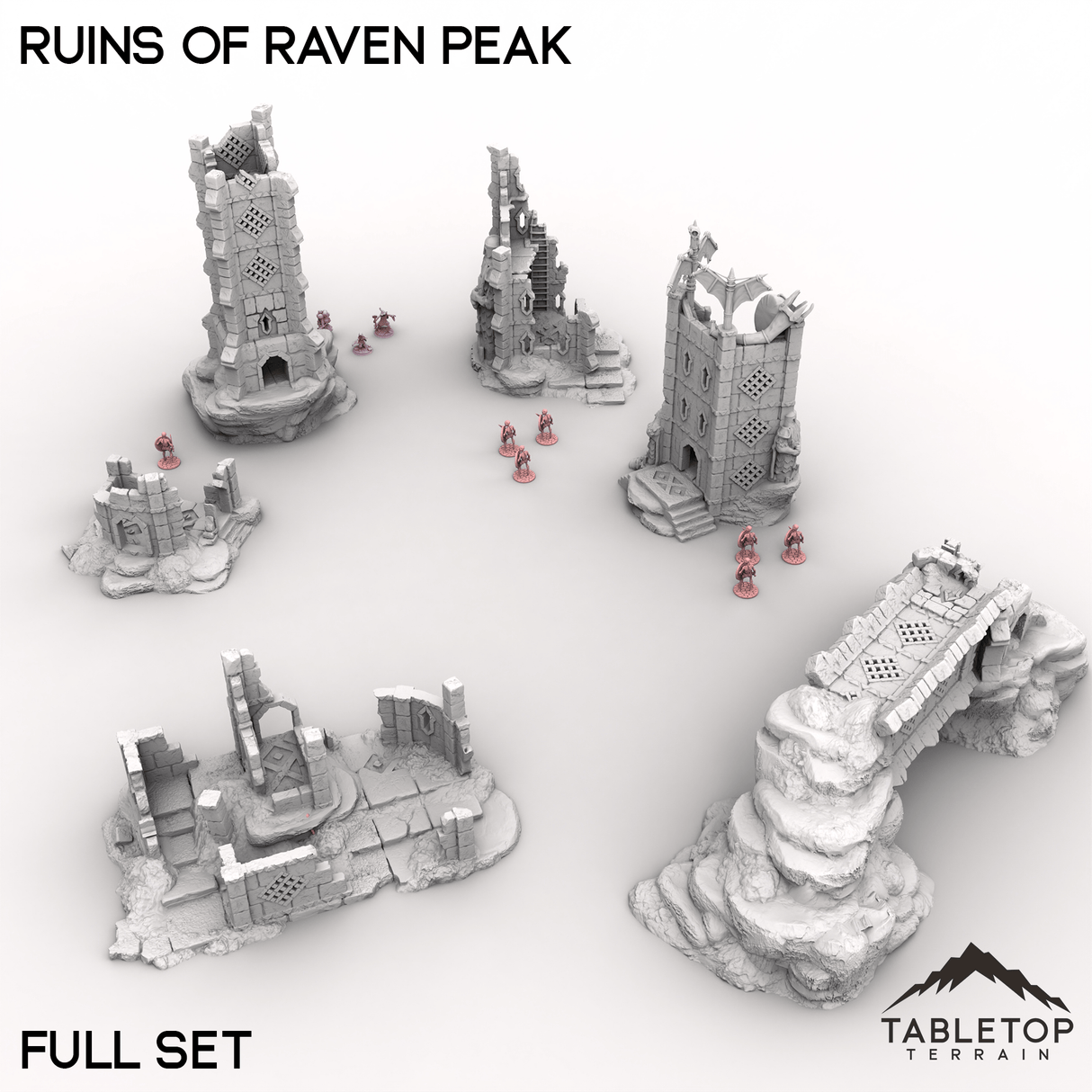 Tabletop Terrain Building Ruins of Raven Peak