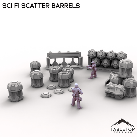 Tabletop Terrain Building Sci Fi Scatter Barrels