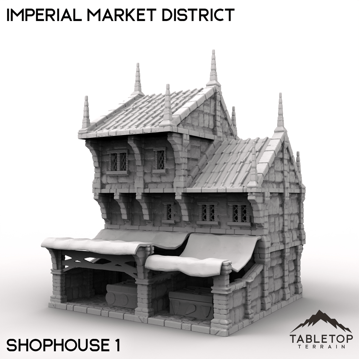 Tabletop Terrain Building Shophouse 1 / 32mm Imperial Market District