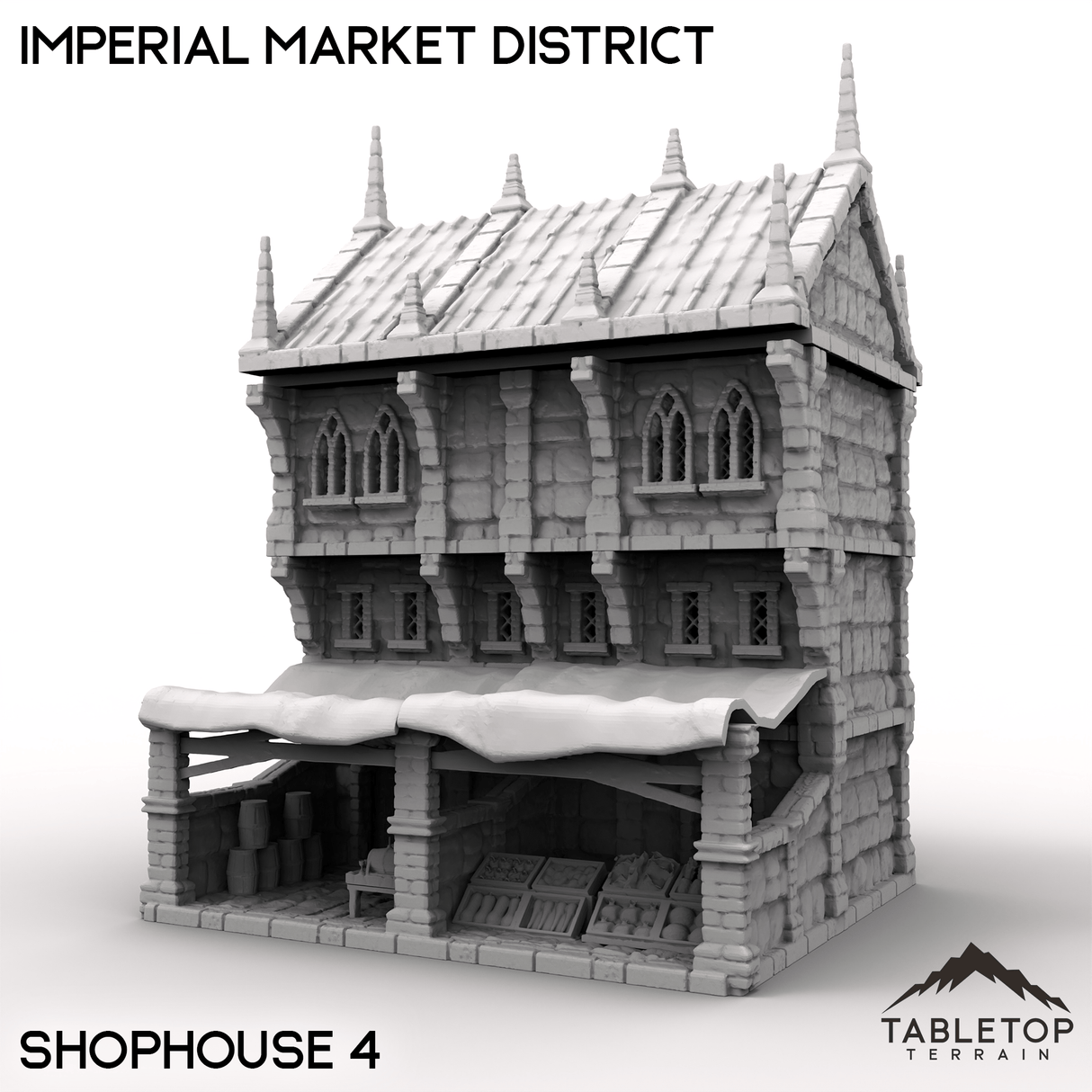 Tabletop Terrain Building Shophouse 4 / 32mm Imperial Market District