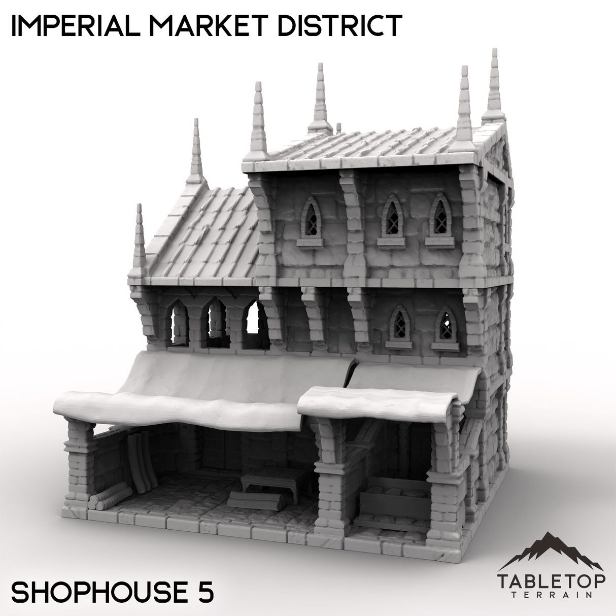 Tabletop Terrain Building Shophouse 5 / 32mm Imperial Market District