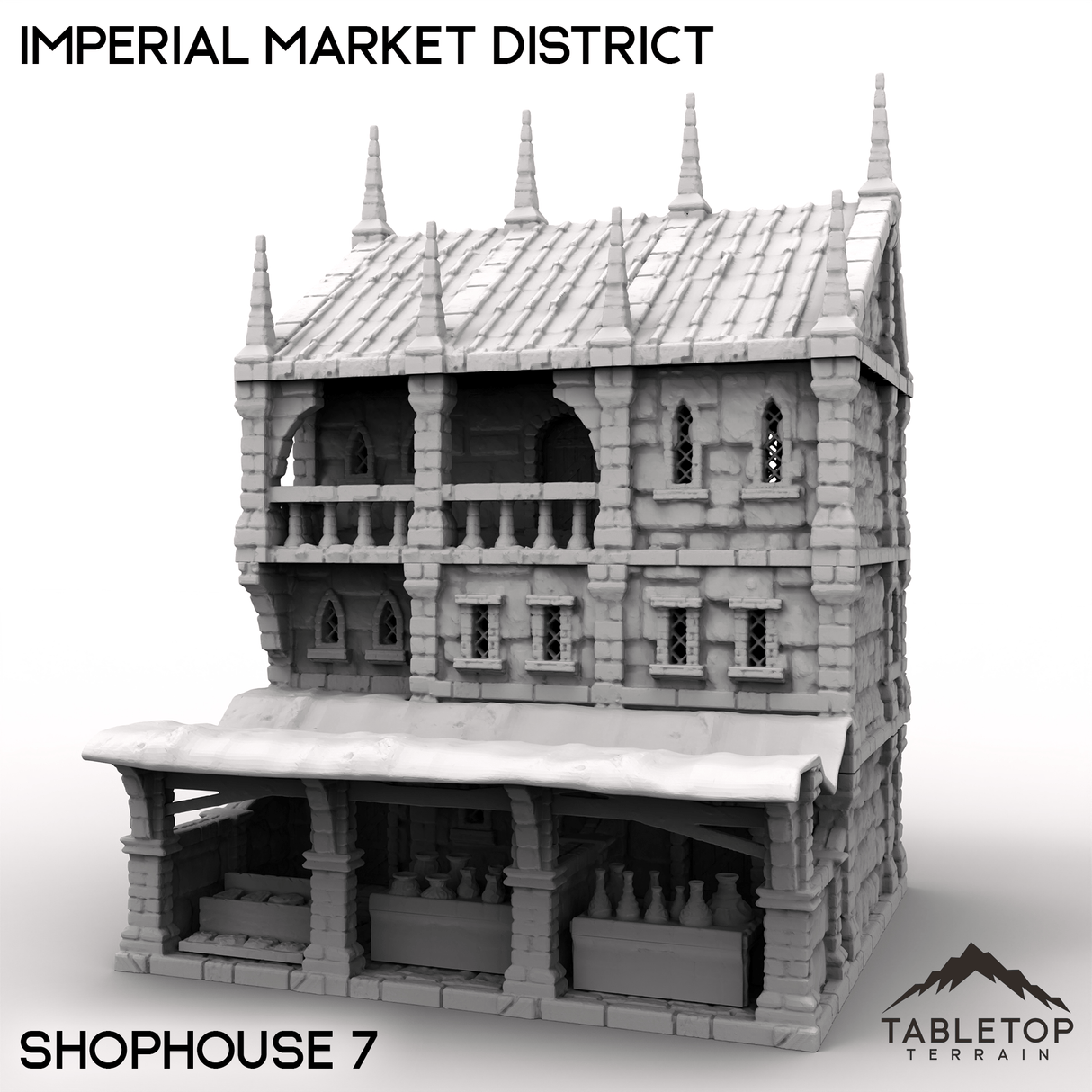 Tabletop Terrain Building Shophouse 7 / 32mm Imperial Market District