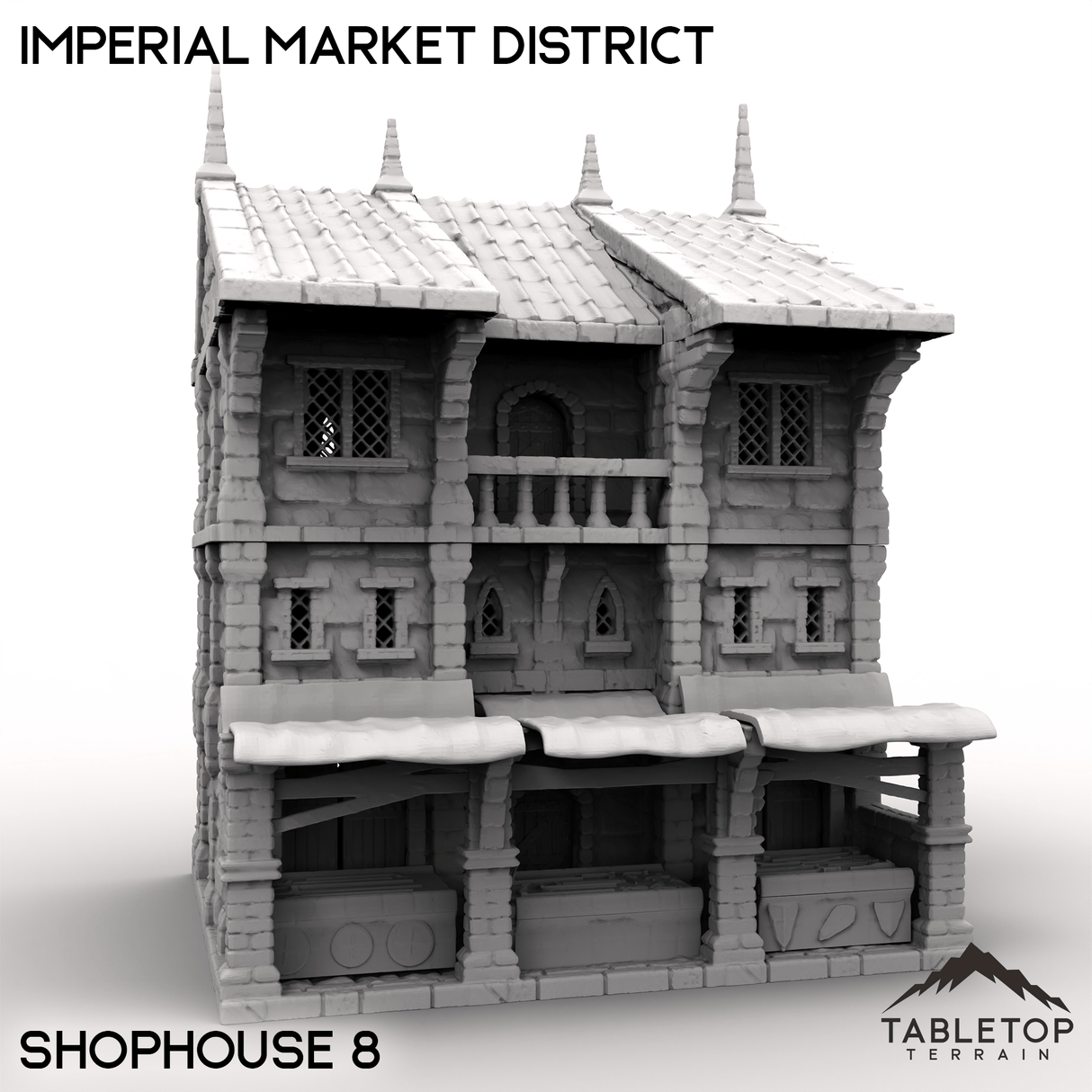 Tabletop Terrain Building Shophouse 8 / 32mm Imperial Market District