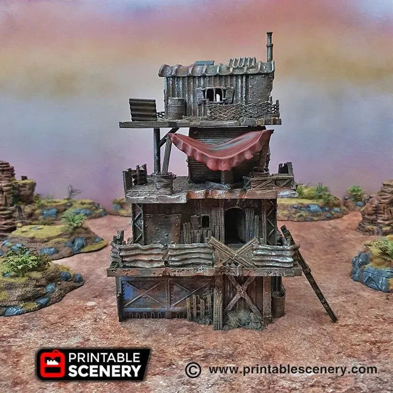 Tabletop Terrain Building Slum Stacks - Apocalyptic Building