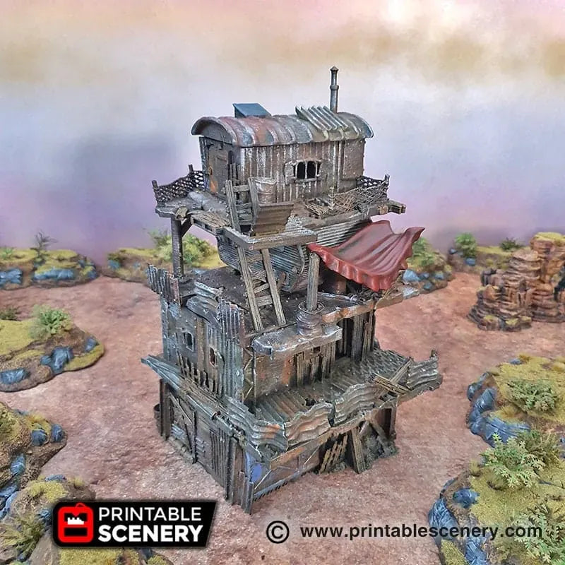 Tabletop Terrain Building Slum Stacks - Apocalyptic Building