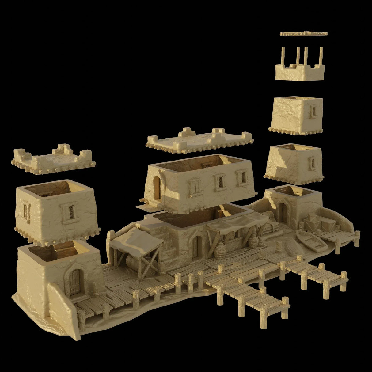 Tabletop Terrain Building Small Desert Dock