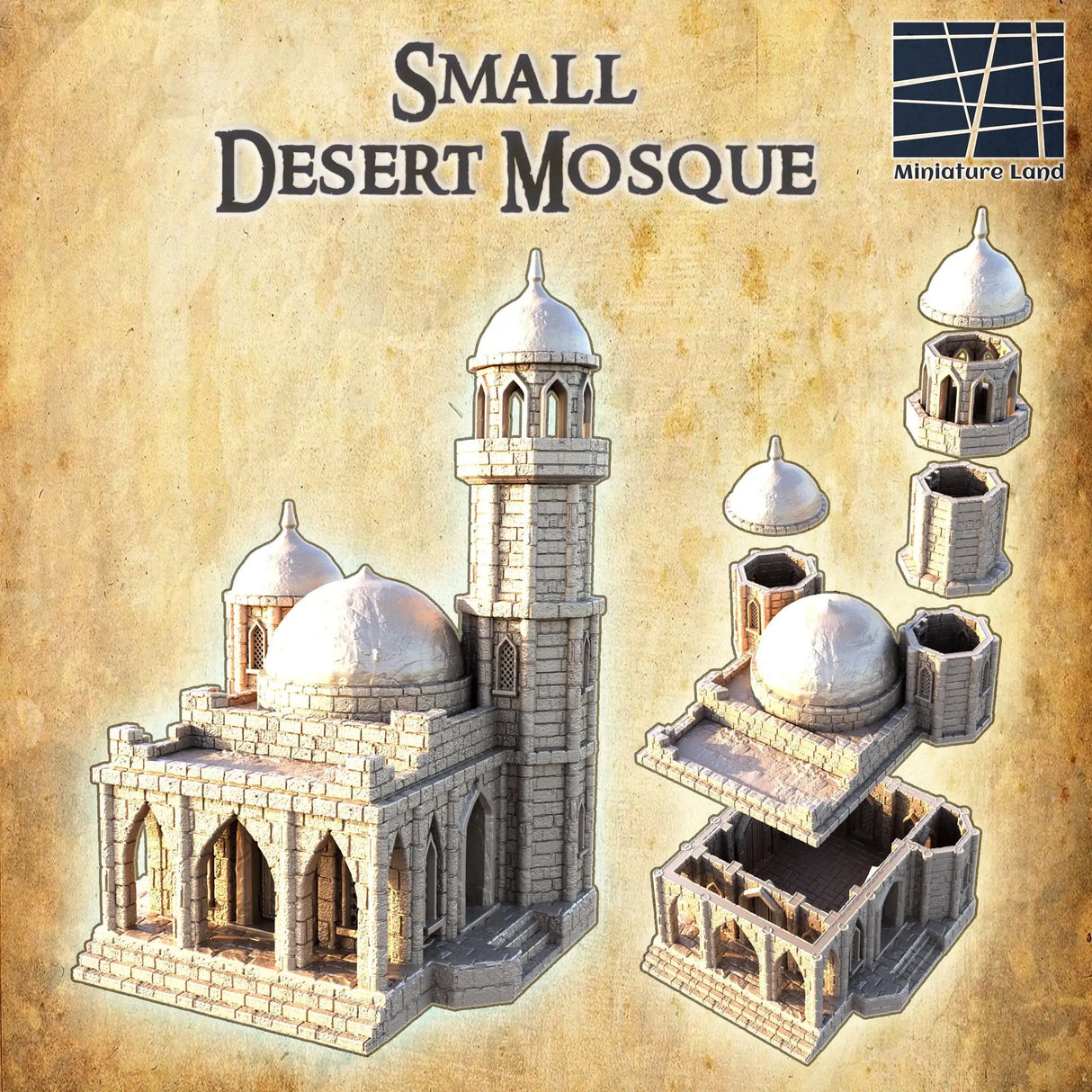 Tabletop Terrain Building Small Desert Mosque
