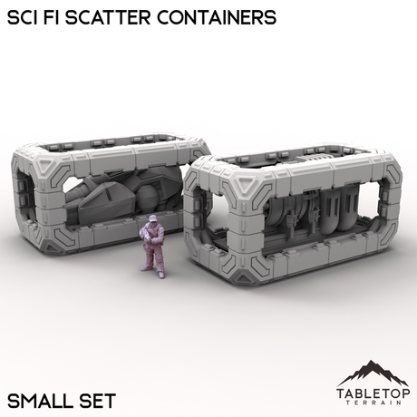 Tabletop Terrain Building Small Sci Fi Scatter Containers